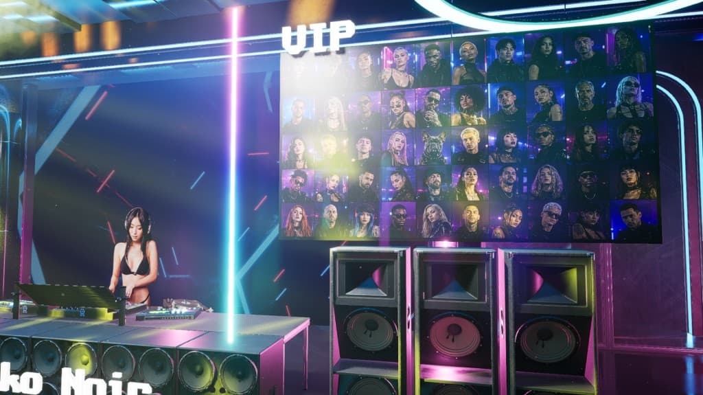 VIP audience video wall with fan cams in the virtual club